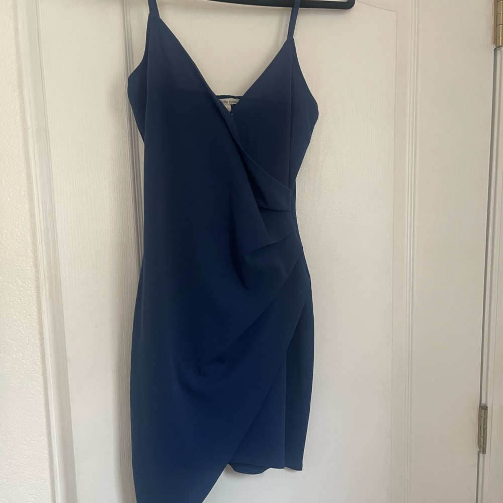 Charlotte Russe Asymmetrical Navy Dress